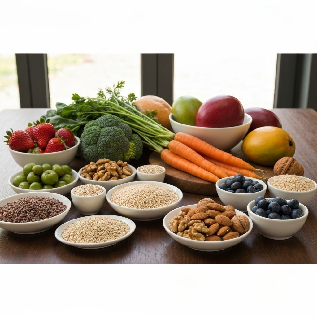 Uravnotežena ishrana sa svežim voćem povrćem i žitaricama